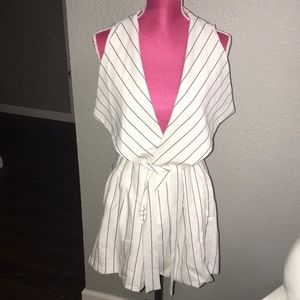 NWT Lucy Paris Striped Tie Waist Pocketed Vest XS